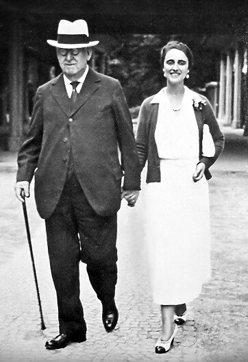 Dan and Bernardine Murphy walking together.